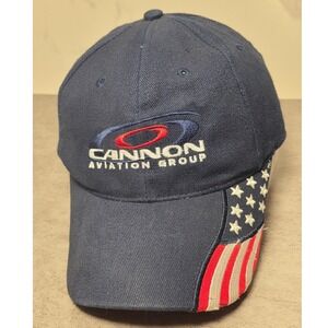 Rock Point Cannon Aviation Group Hat Navy Blue American Flag Patriotic Cap Mens‎
